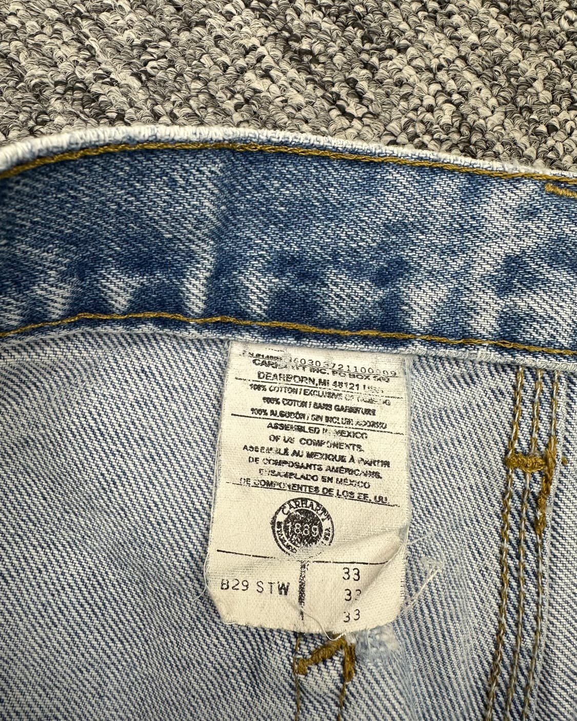 (허단42)칼하트 데님 반바지-M1991 상품이미지5