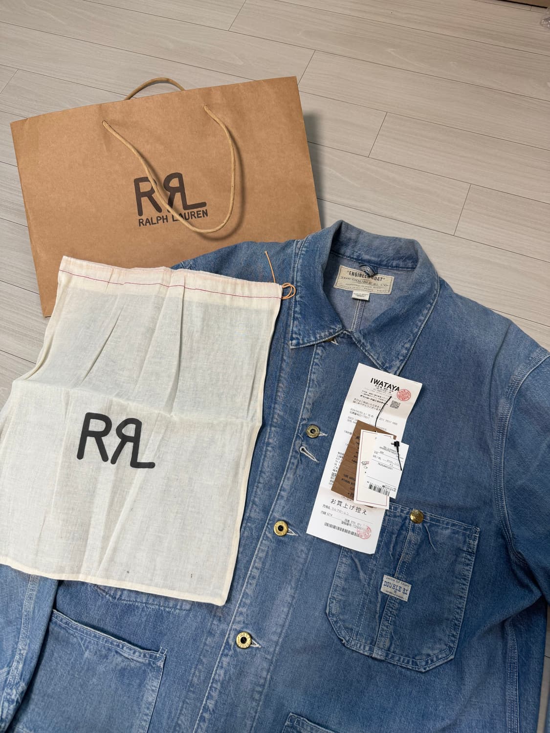 더블알엘 엔지니어 청자켓 XL사이즈 판매합니다. 상품이미지9