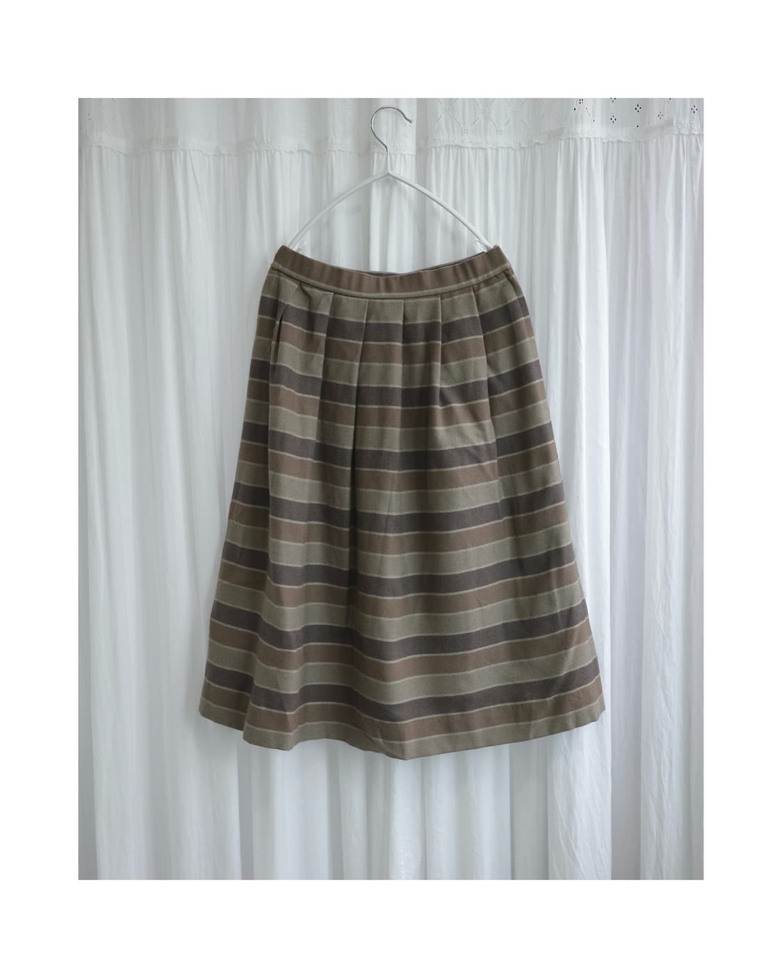 Brown striped skrit 상품이미지1