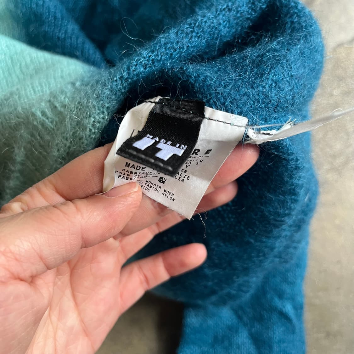 90s 베르사체 배색 모헤어 크롭 니트 상품이미지6