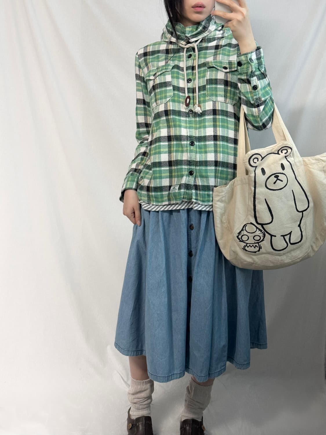 머쉬룸 쿠마 캔버스 숄더백 상품이미지9