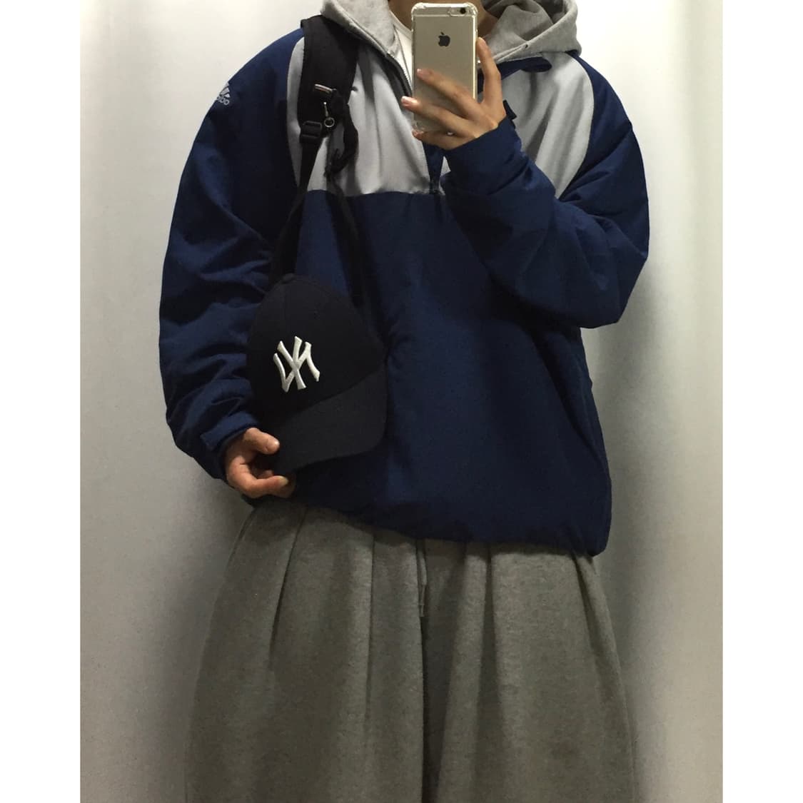 Adidas 아디다스 사이드로고 배색 아노락 상품이미지1