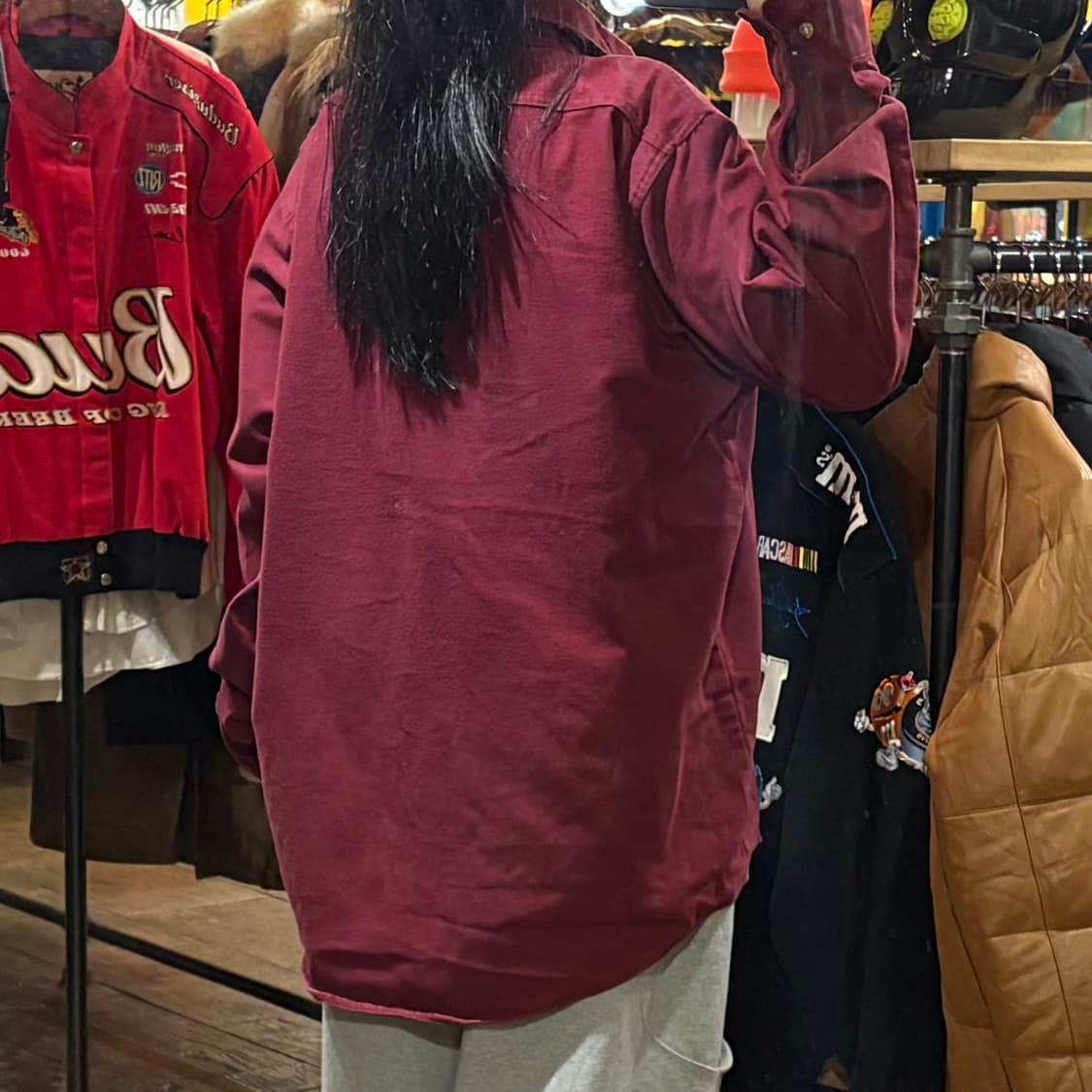 [HI] Carhartt 칼하트 투포켓 긴팔 셔츠 버건디 상품이미지5