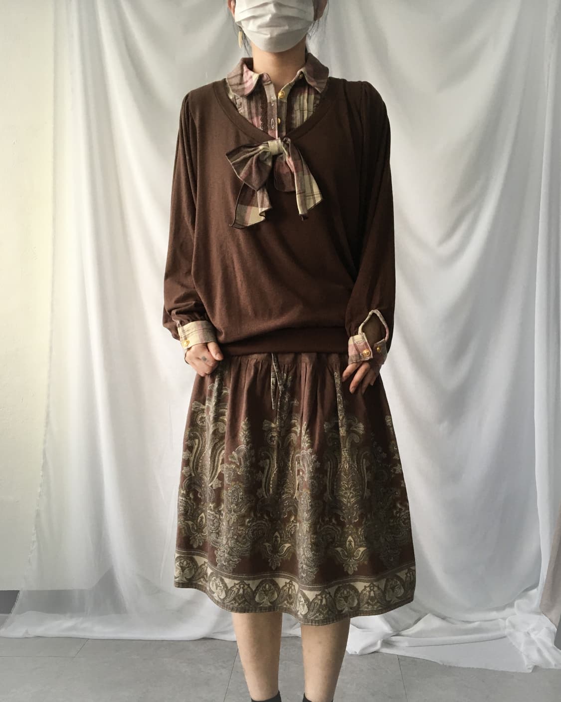 Ethnic printing skirt 상품이미지5