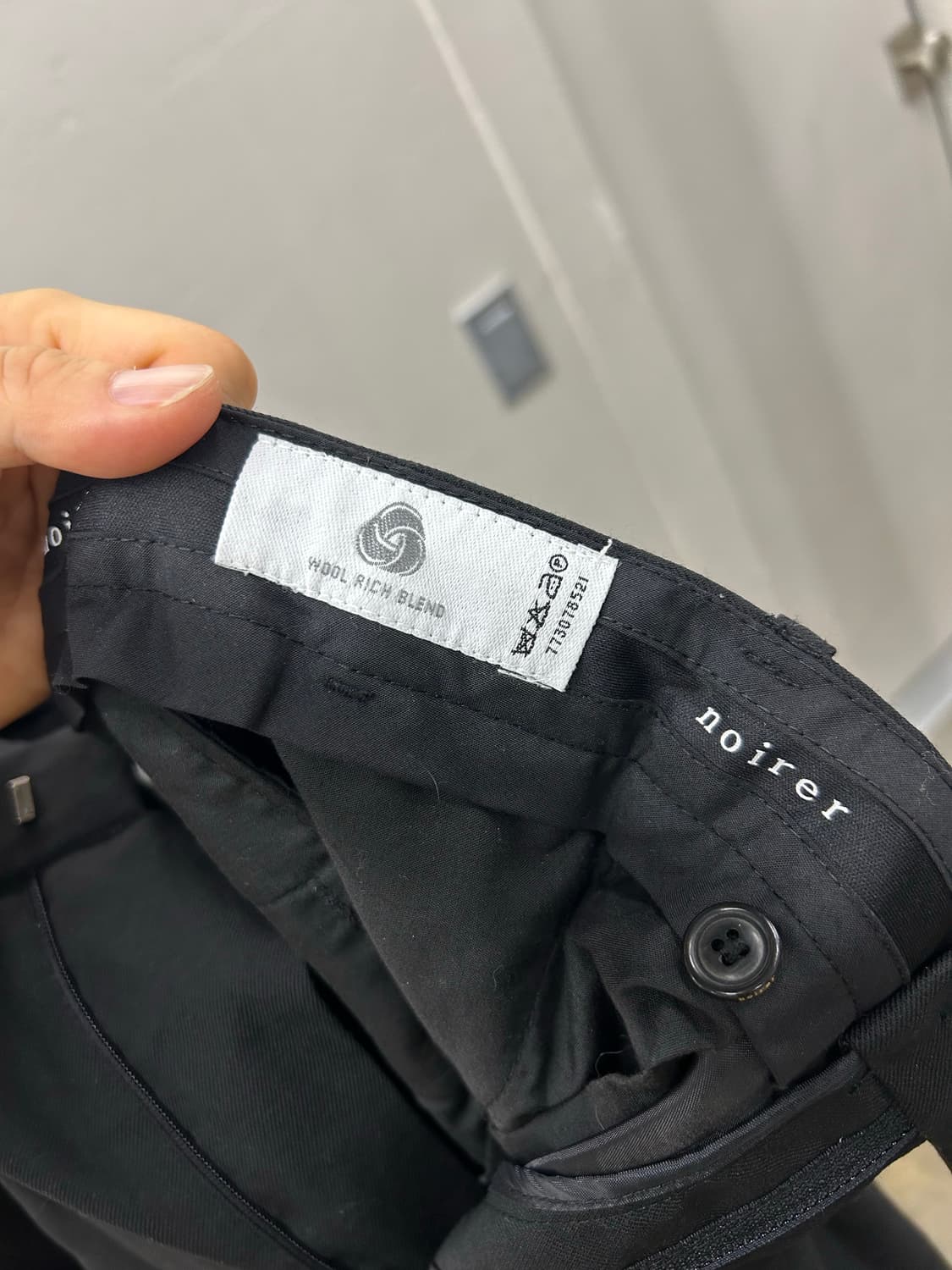 노이어(Noirer) 남성 슬랙스 블랙 상품이미지6