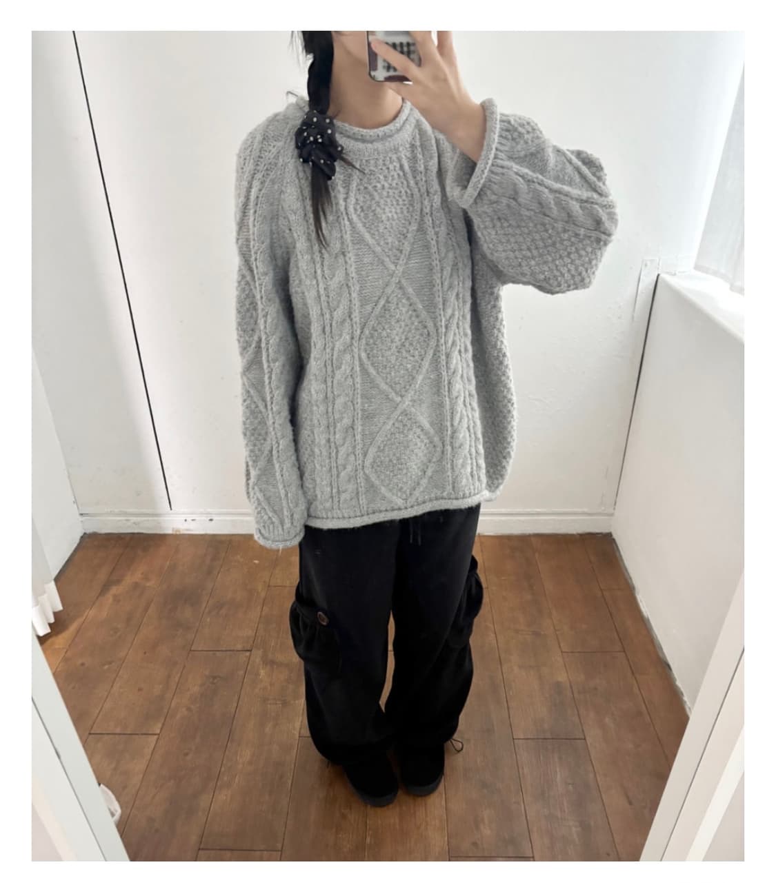 벌키 트위스트 니트 상품이미지1