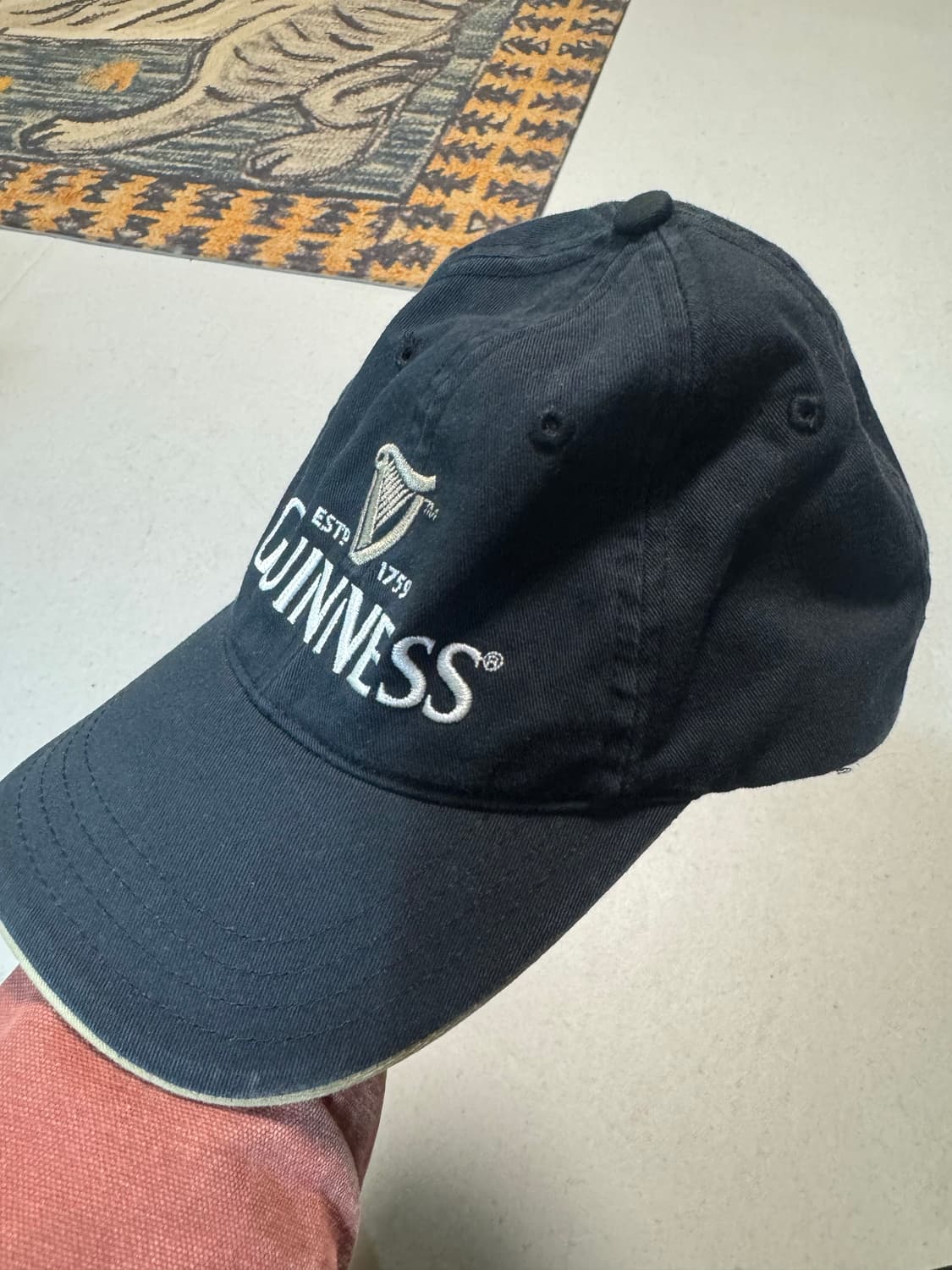 기네스 자수 로고 빈티지 볼캡 블랙 모자 스냅백 트러커캡 상품이미지2