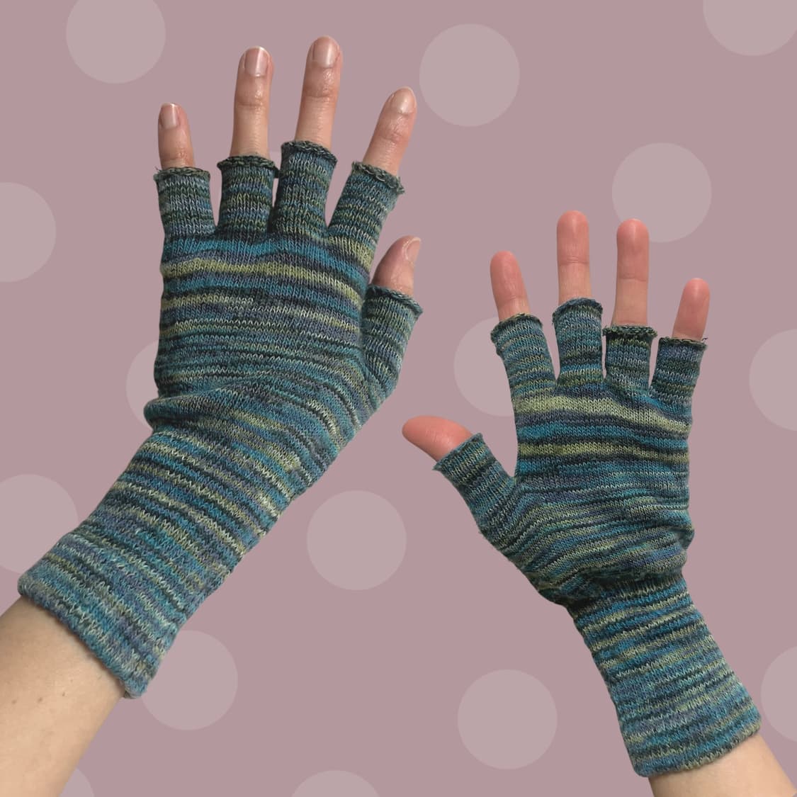 핀터깔 빈티지 스트라이프 핑거리스 장갑 상품이미지1