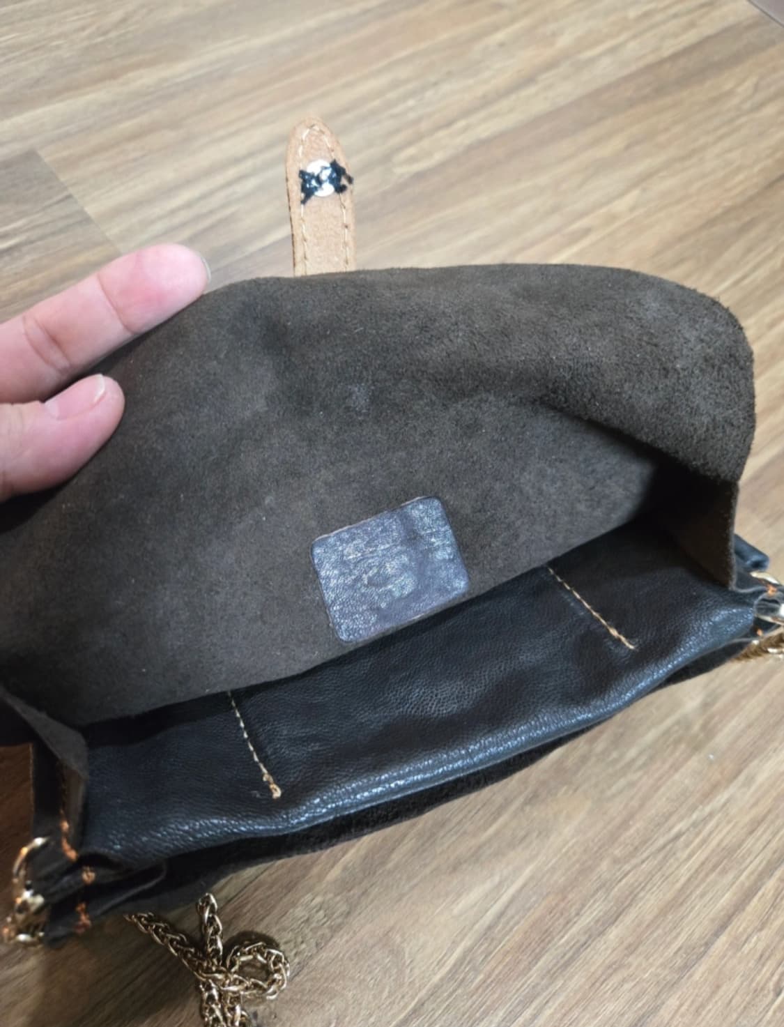 가죽 빈티지 핸드메이드 체인 숄더백 상품이미지5