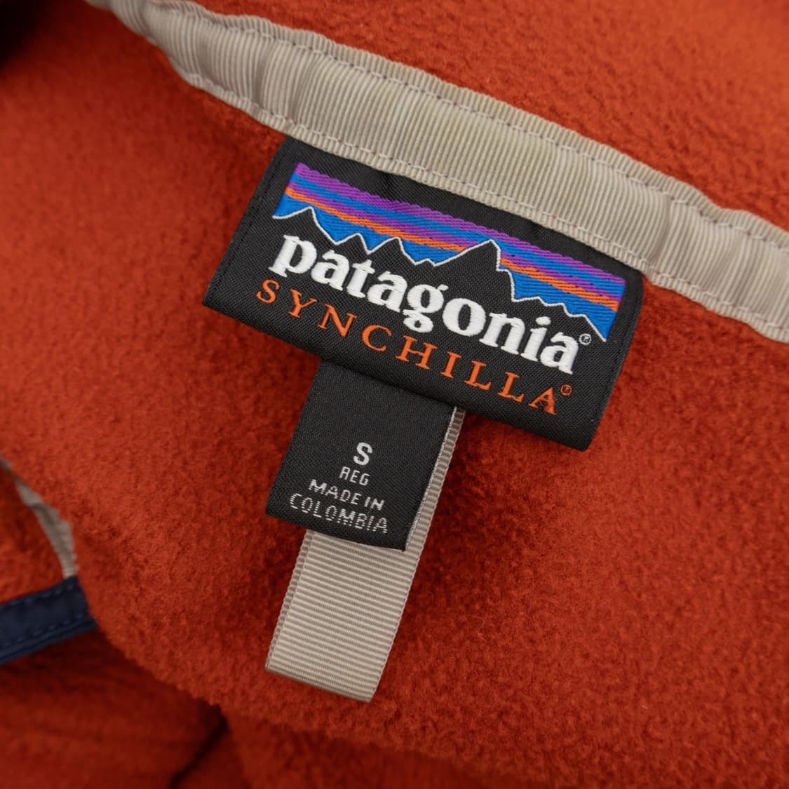 17FW 파타고니아 신칠라 스냅-T 레드/네이비 콜롬비아 상품이미지6