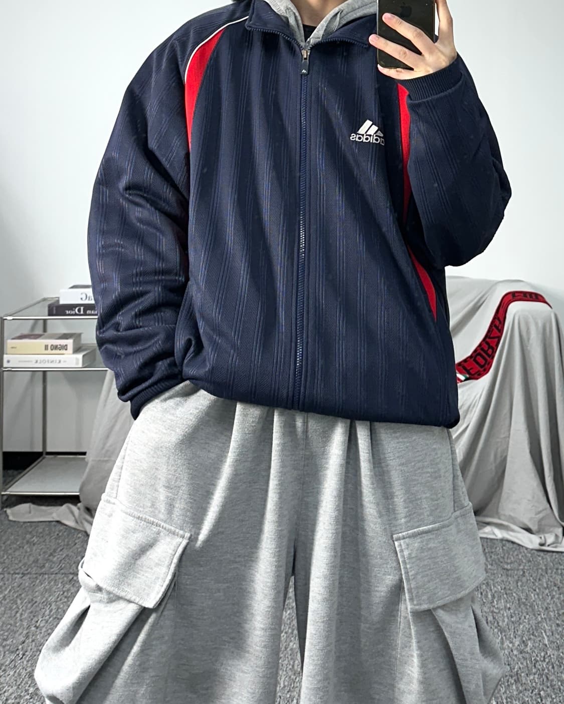 아디다스 00s 제펜 배색 트랙탑 져지 M 상품이미지3