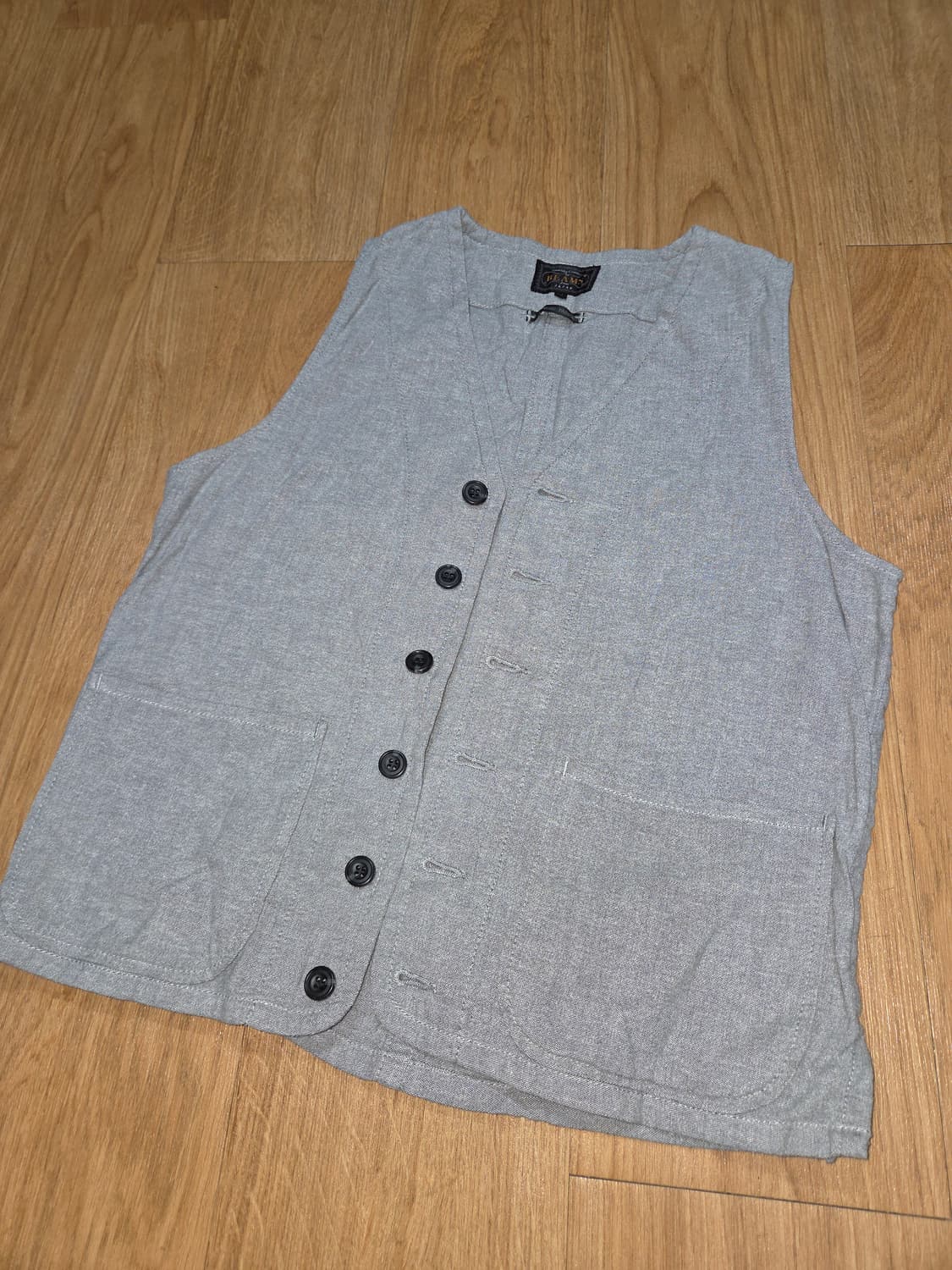 빔즈+ 재패니스 페브릭 아메카지 조끼  사이즈 여성 M 상품이미지1