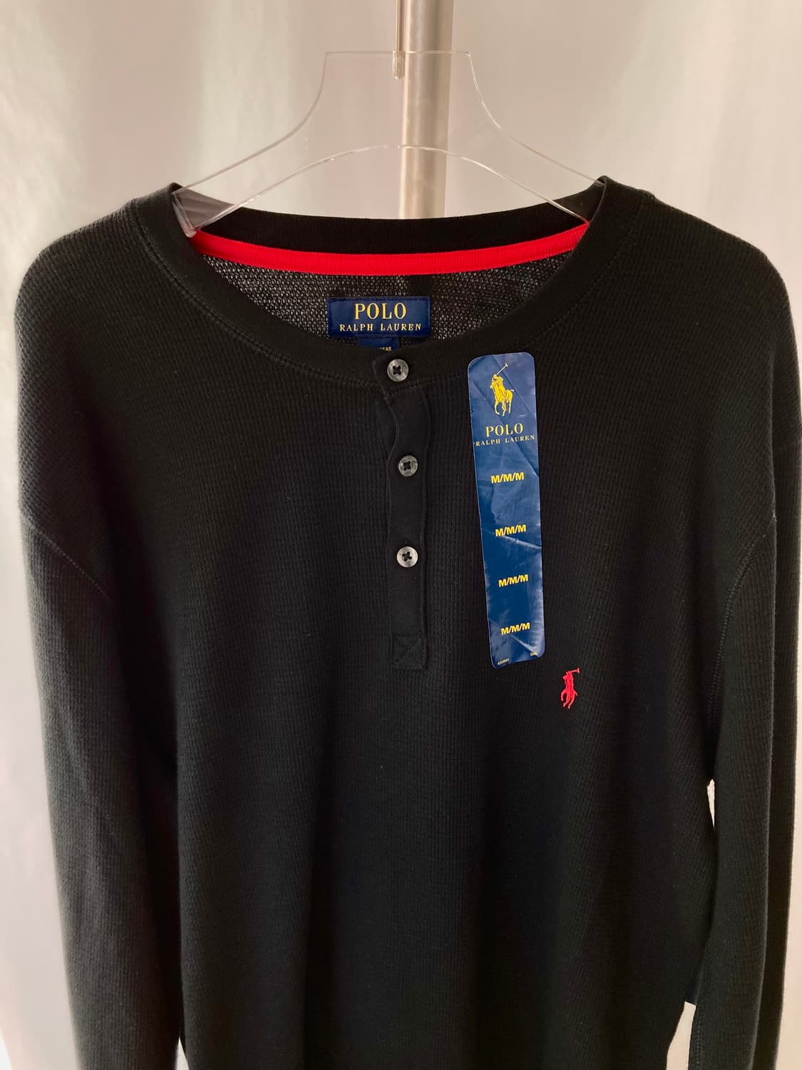 미착용) 정품 남성 폴로 랄프로렌 와플 긴팔 니트 티셔츠 상품이미지2