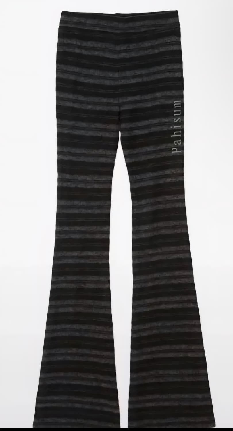 파히섬 스트라이프 슬림 밴딩팬츠 블랙 텐스댄스 상품이미지1