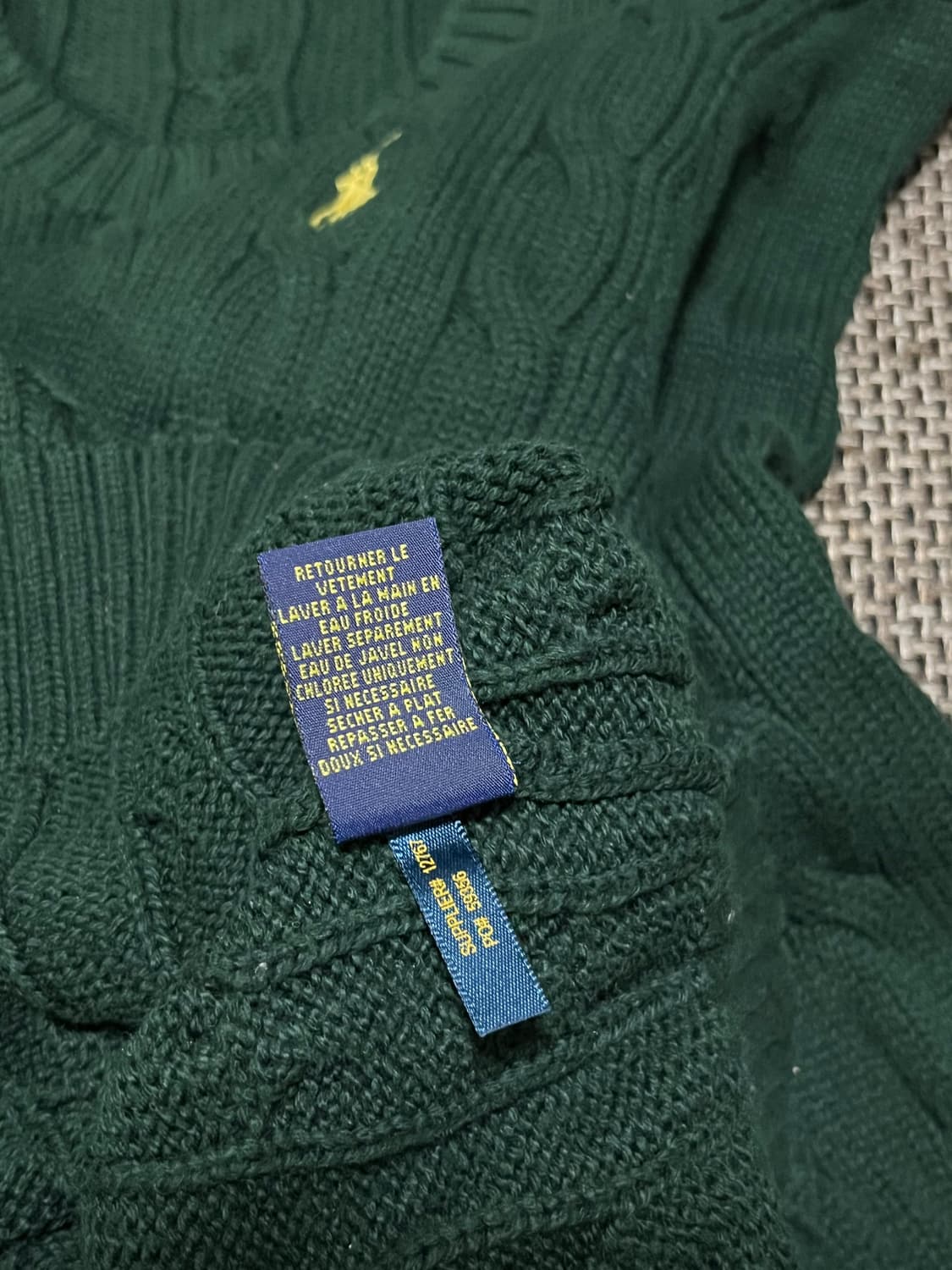 폴로 랄프로렌 그린 코튼 케이블 니트 상품이미지4