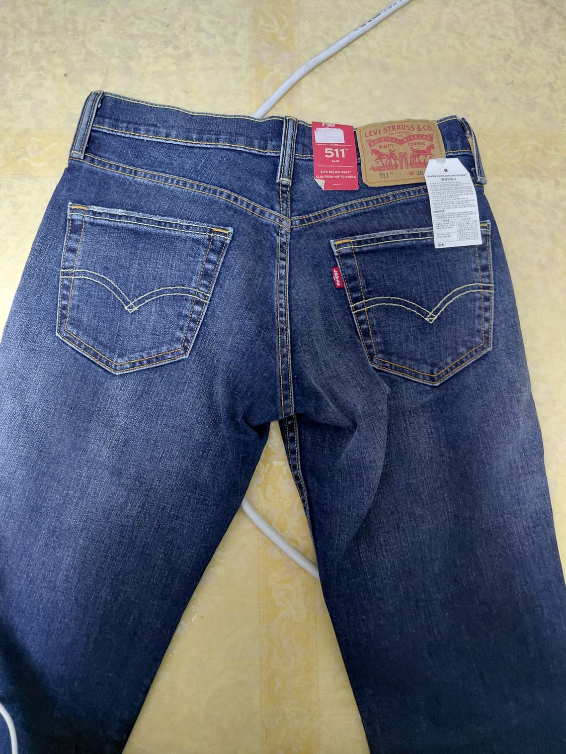 새상품) 리바이스 로우라이즈 스트레이트 데미지드진 상품이미지1