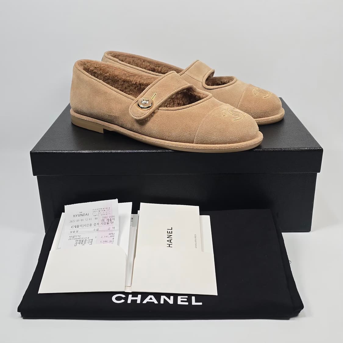 샤넬 스웨이드 시어링 메인젤리 플랫 슈즈 ( 230 ) 상품이미지1