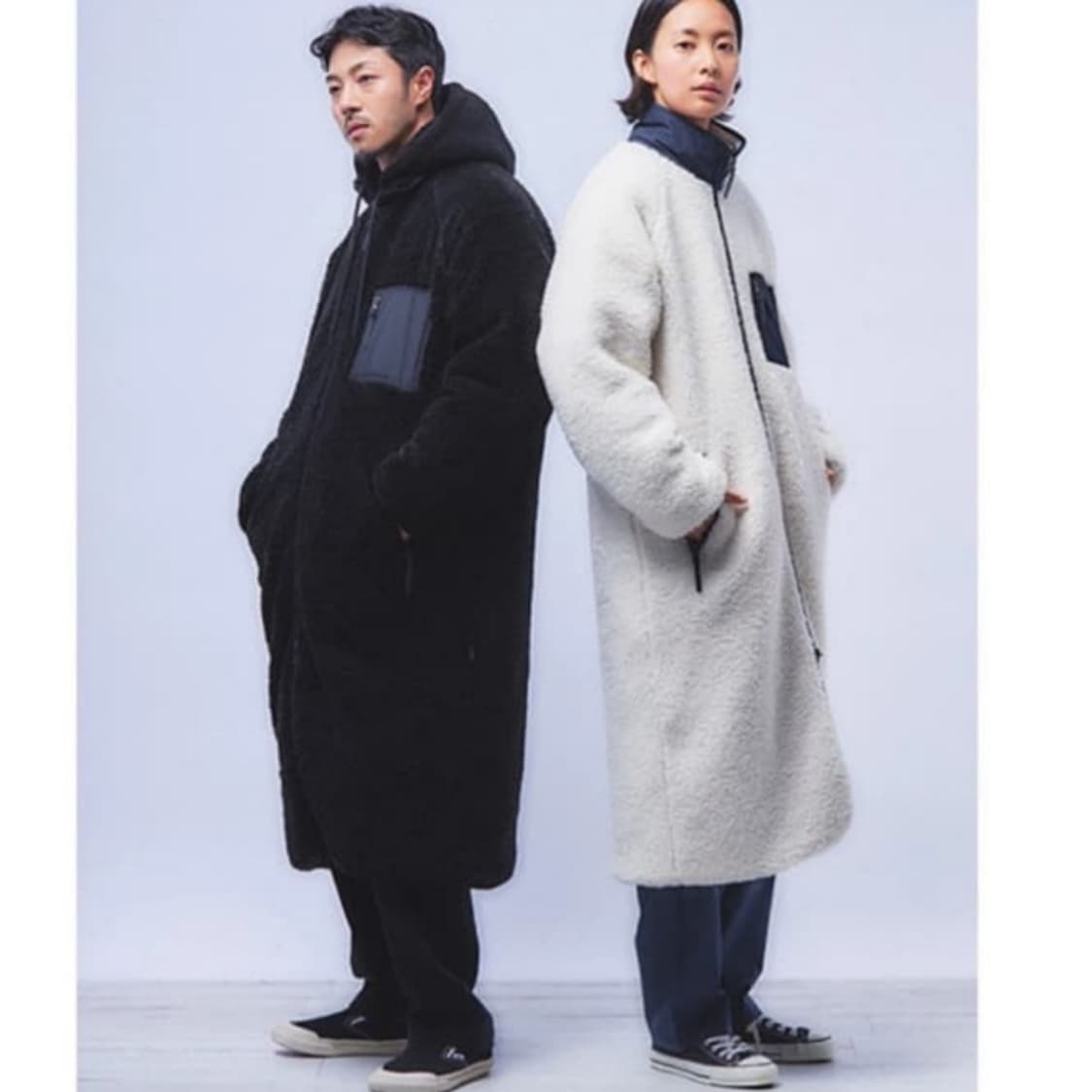 하이드아웃 지킬 앤 하이드 후리스 롱 코트 상품이미지3