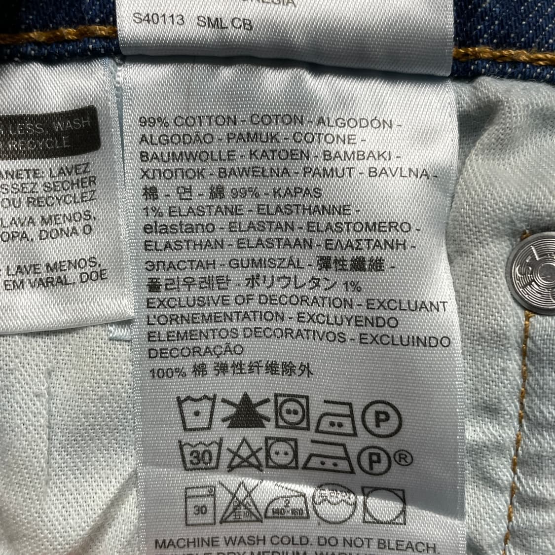 LEVI'S 리바이스511 슬림 스트레이트핏 코튼 데님 팬츠 A00720 상품이미지9