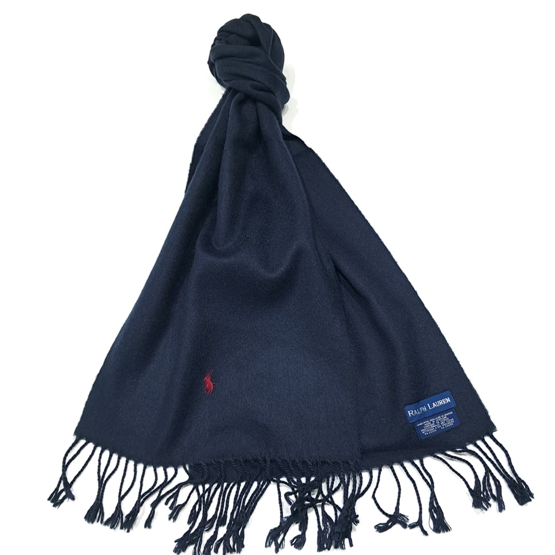 MX555 폴로 90s 스코틀랜드판 램스울 네이비 머플러 목도리 상품이미지2