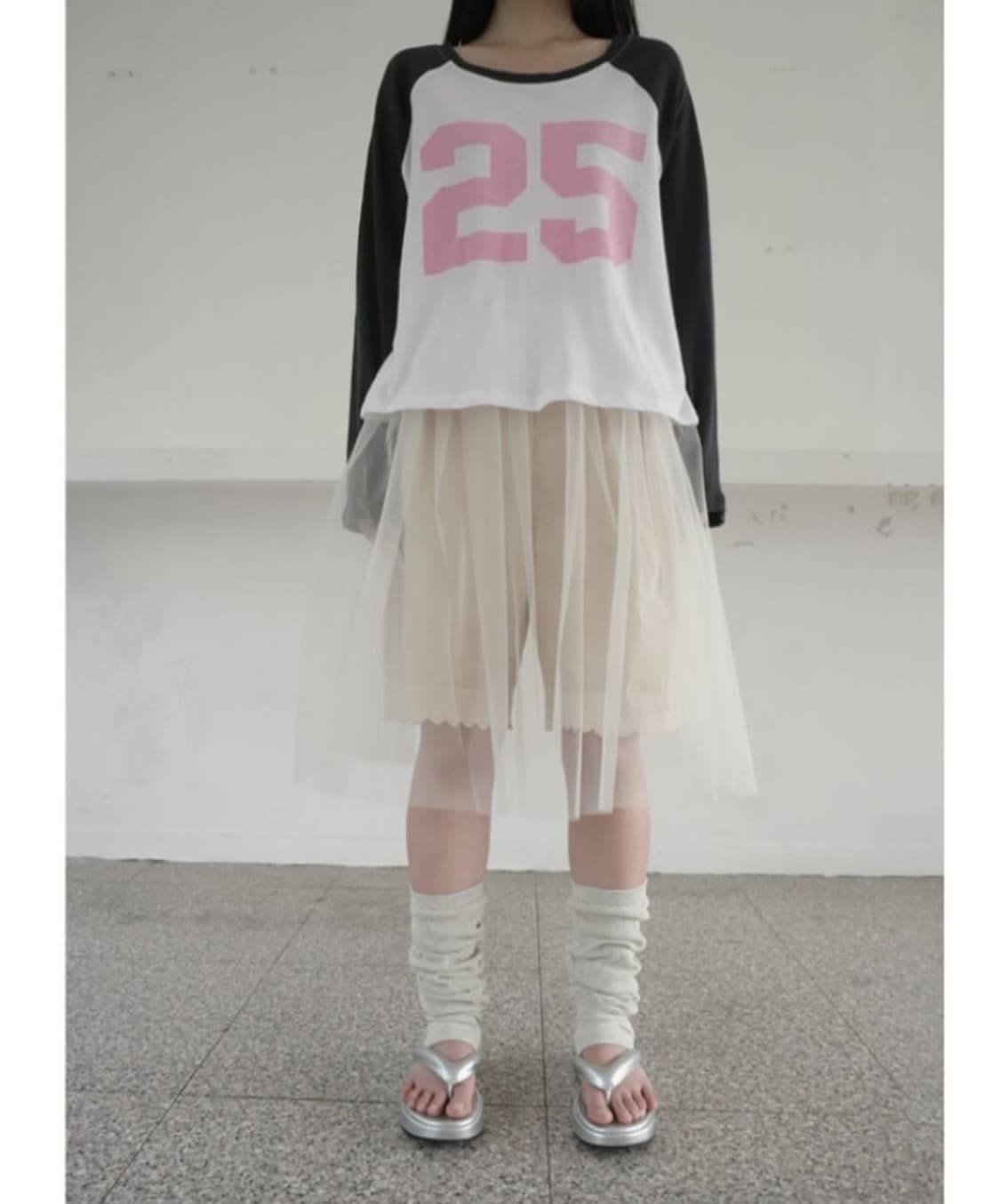 Sha layered skirt (black) 상품이미지2
