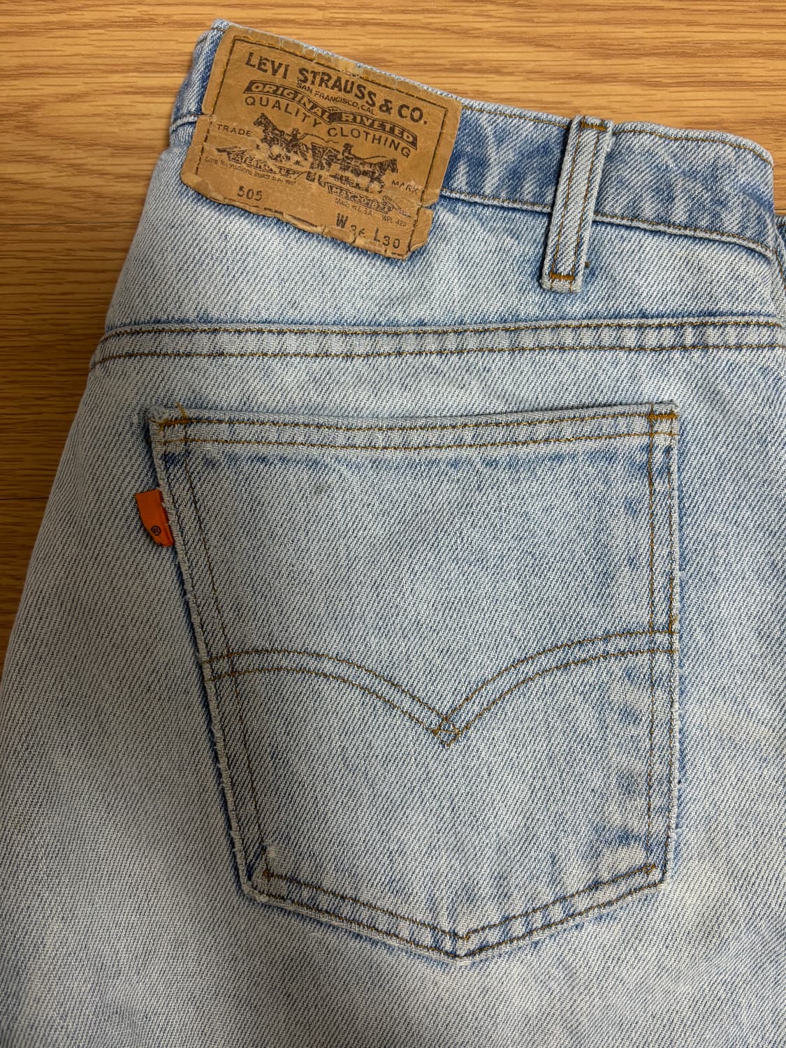 90s USA 리바이스 505 오랜지 탭 W36 L30  상품이미지4