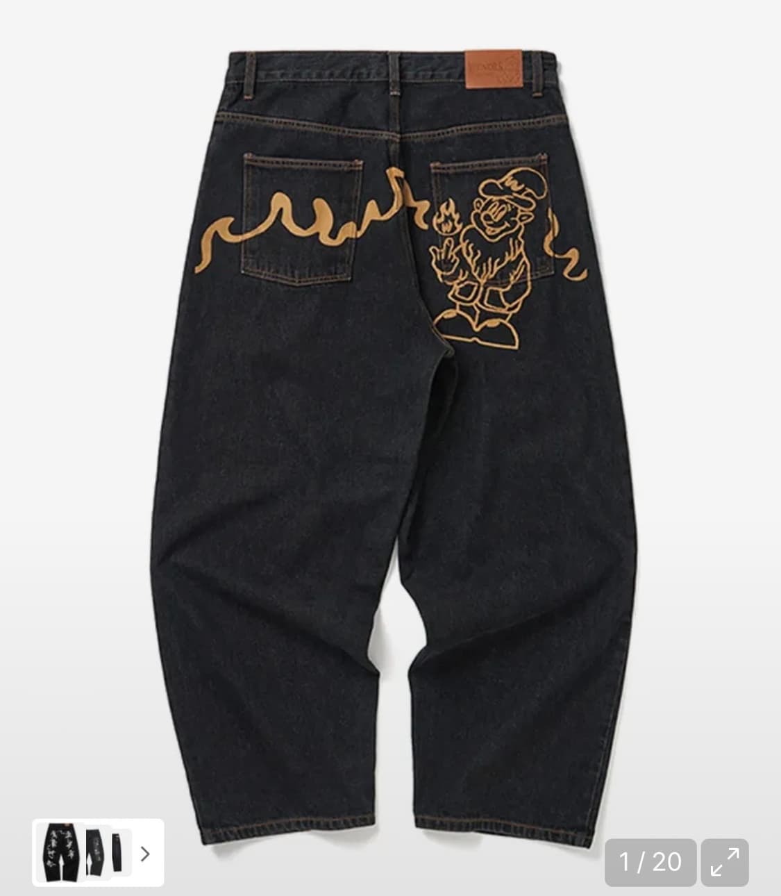 위캔더스 DWARF 데님팬츠 블랙 상품이미지1