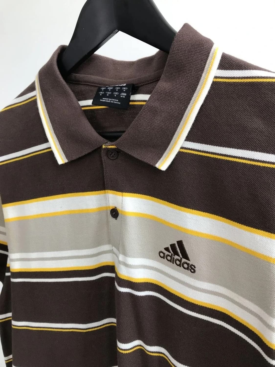 Adidas Brown Stripe Polo Shirt 상품이미지5