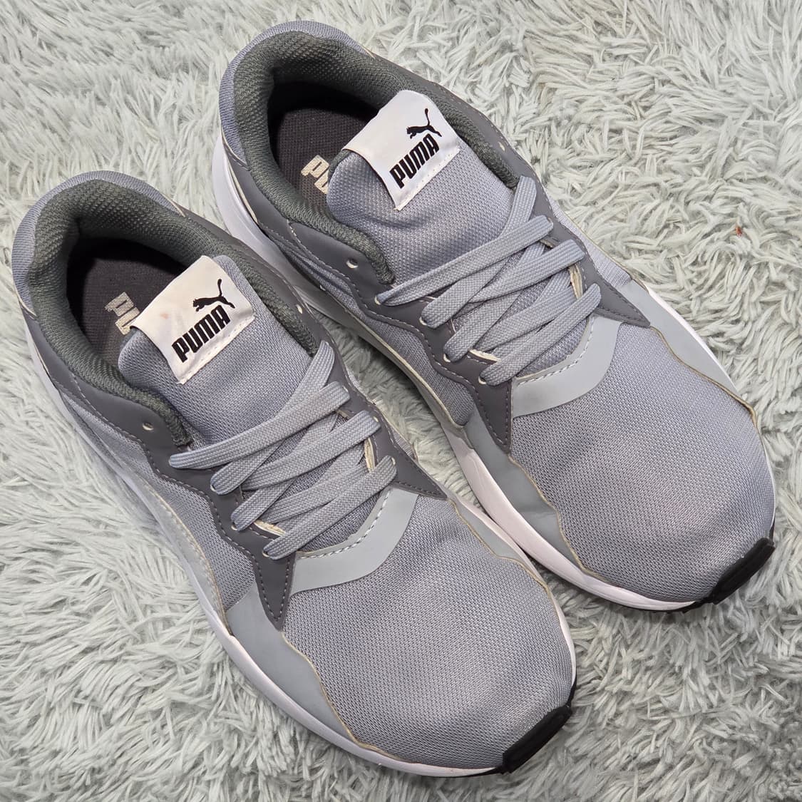 7q-9:푸마 런닝 스타일 메쉬레더 조합 스니커즈(240)-거의새거 상품이미지5