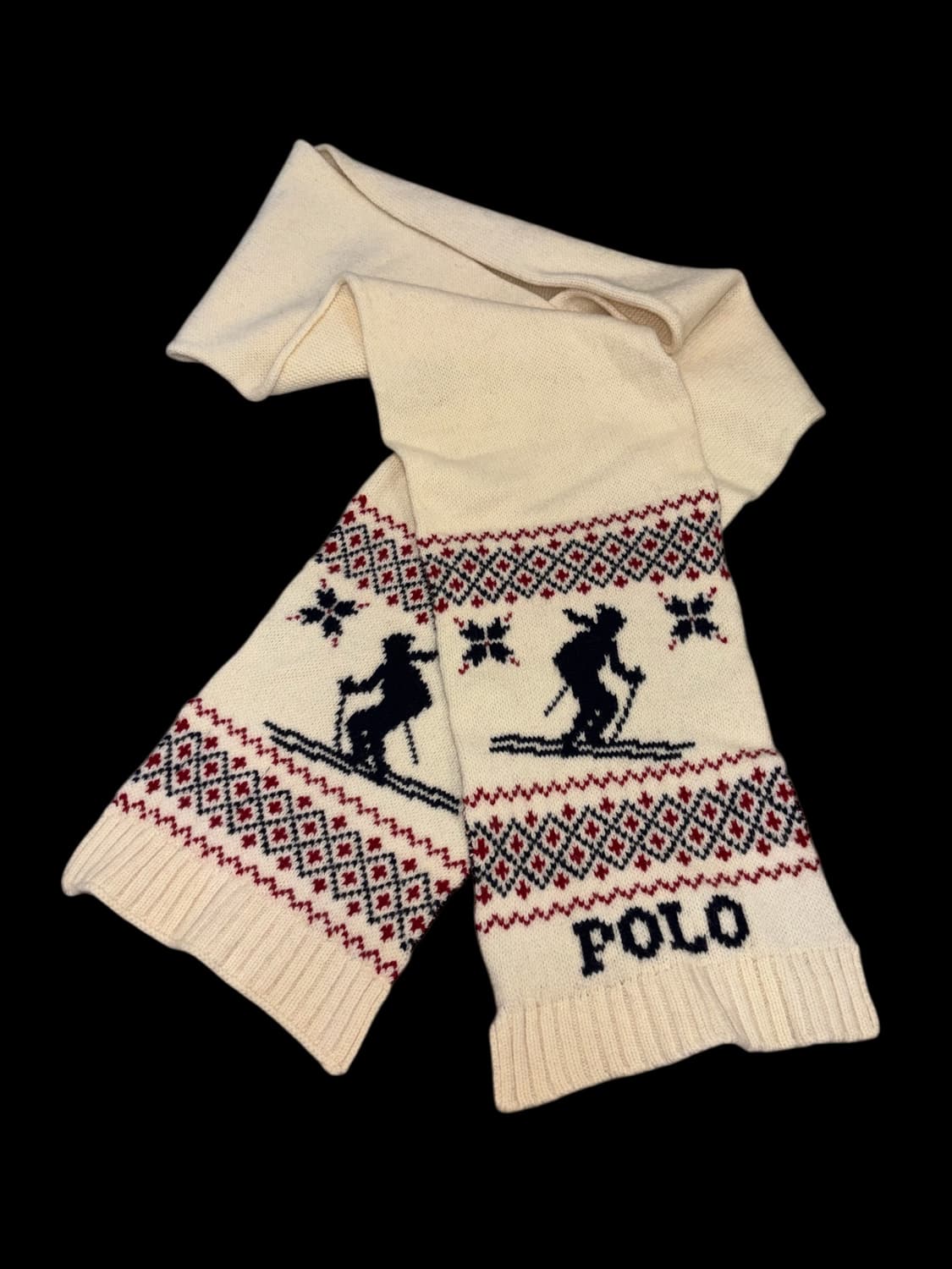 폴로 랄프로렌 스키 패턴 울 머플러 목도리 상품이미지2