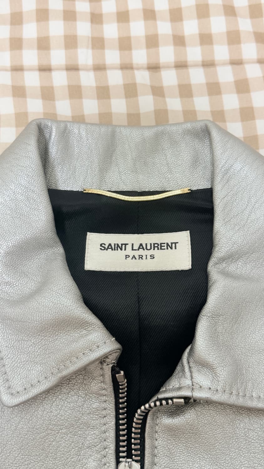 생로랑 실버 램스킨 레더자켓 상품이미지3