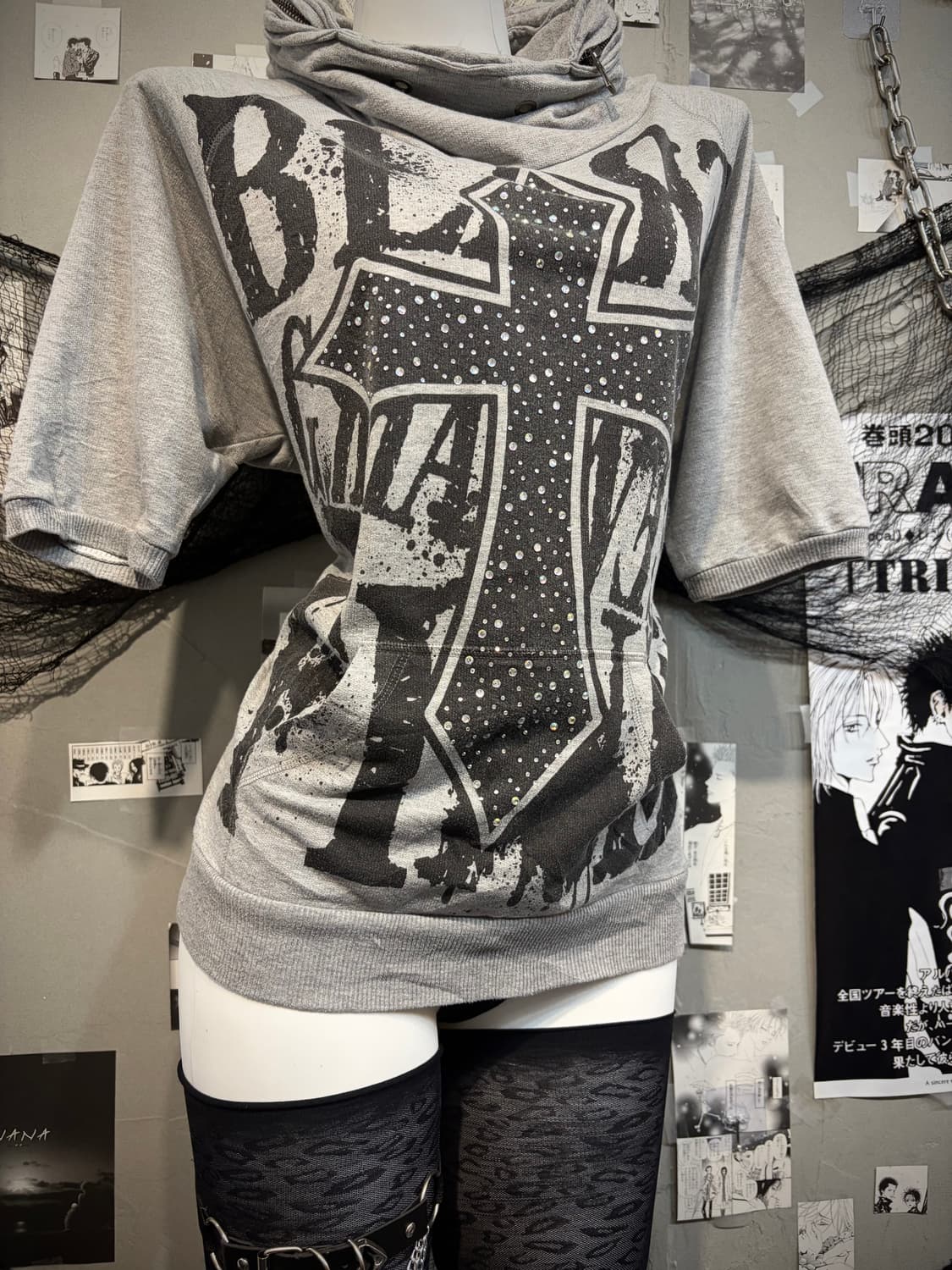 Gothic cross cubic hidden hood sleeve 상품이미지7