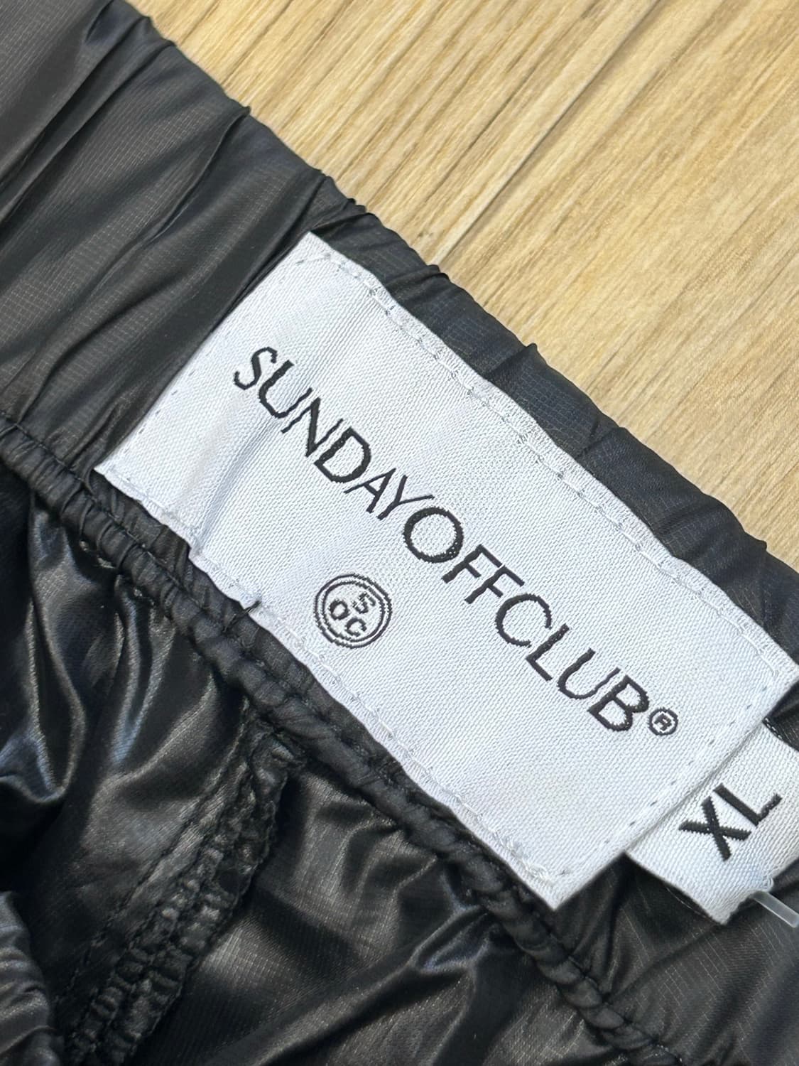 SUNDAYOFFCLUB 나일론 와이드 트랙팬츠 블랙 XL 상품이미지2