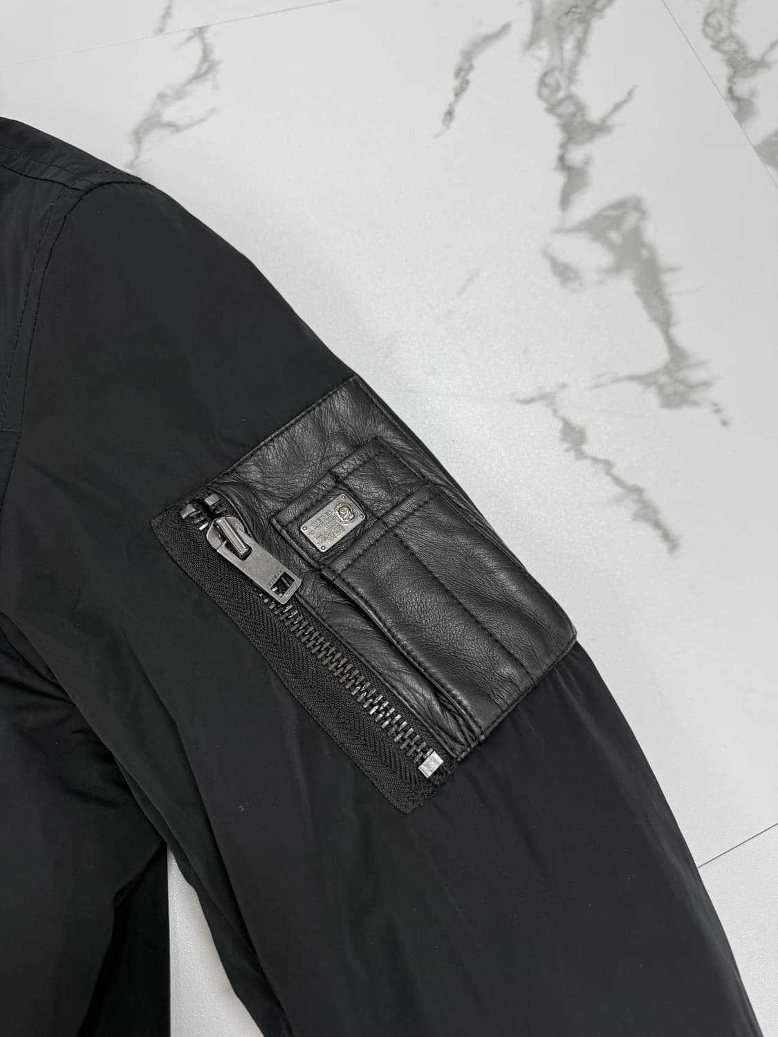 디젤 레더 포켓 롱 MA-1 플라이트 자켓 상품이미지3