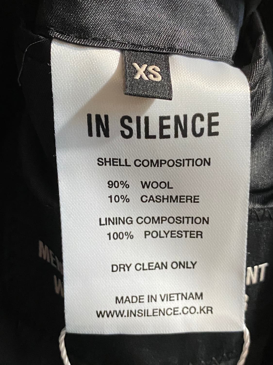 인사일런스 울 캐시미어 싱글 코트 상품이미지6