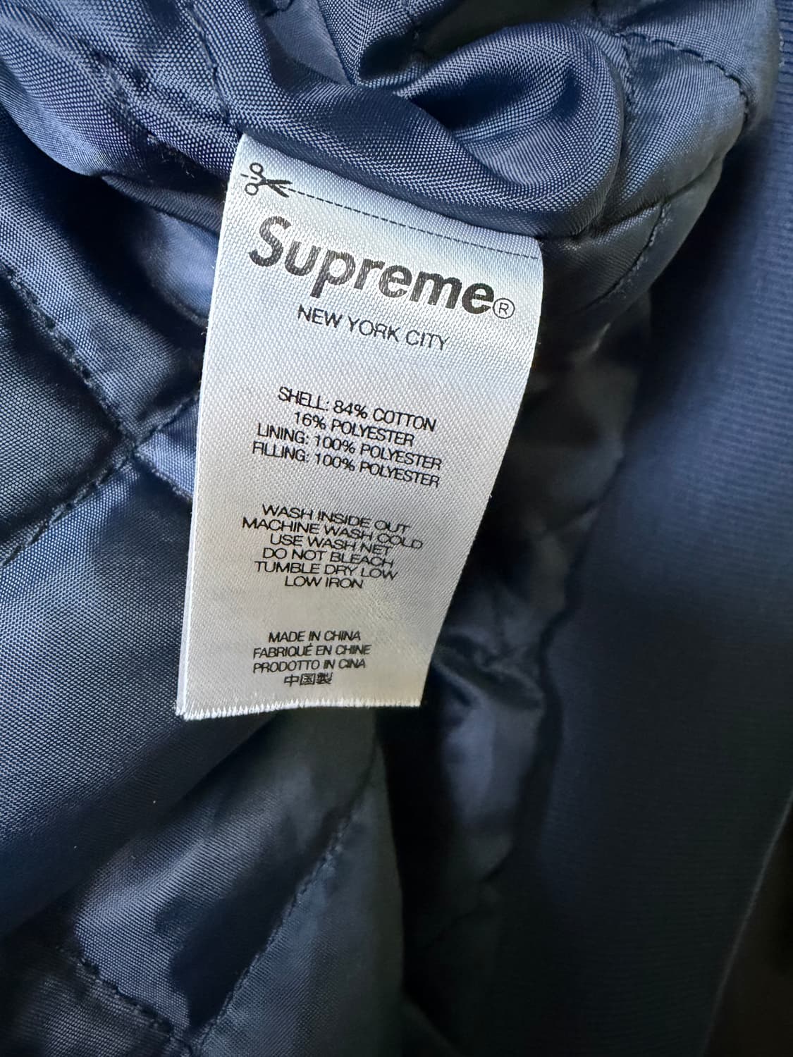 XL 24FW 슈프림 디키즈 후드집업 네이비 블루 상품이미지5