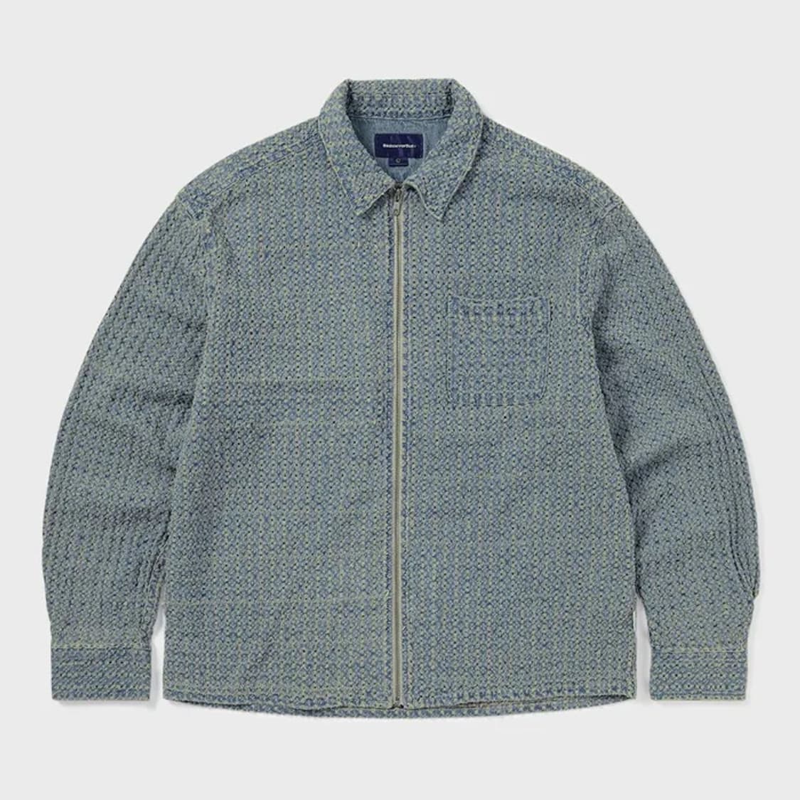 디스이즈네버댓 Damaged Denim Shirt Washed Blue 상품이미지1