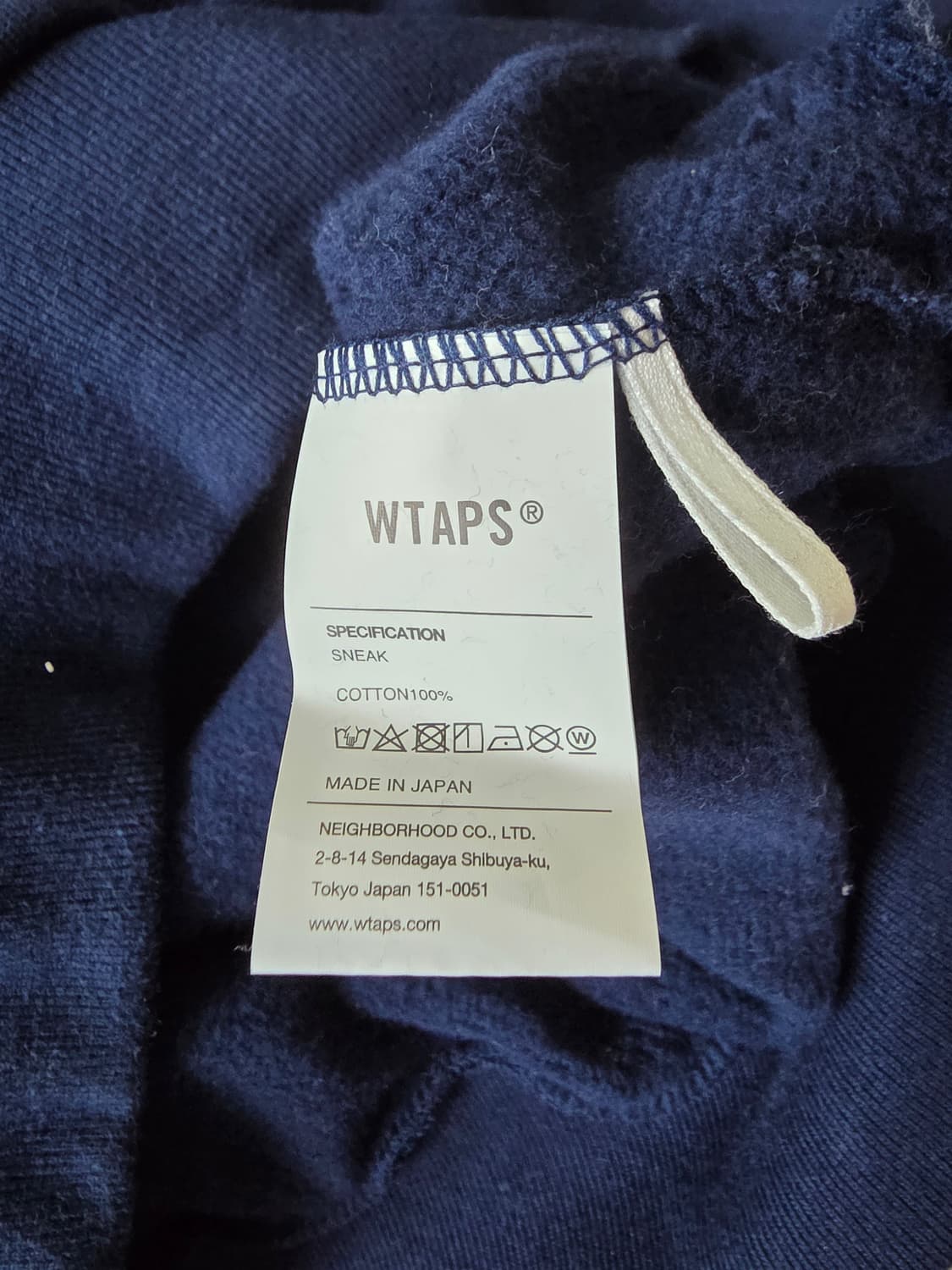 [3] Wtaps 더블탭스 22AW 네이비 후디 상품이미지5