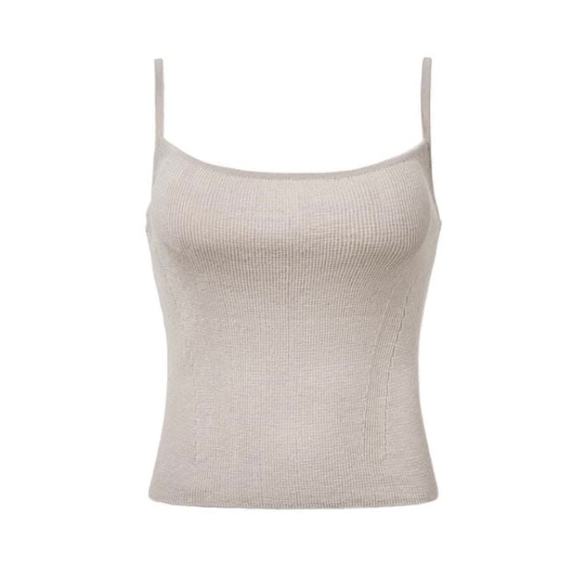 아모멘토 우먼 Knit Sleeveless Top, Grey 상품이미지1