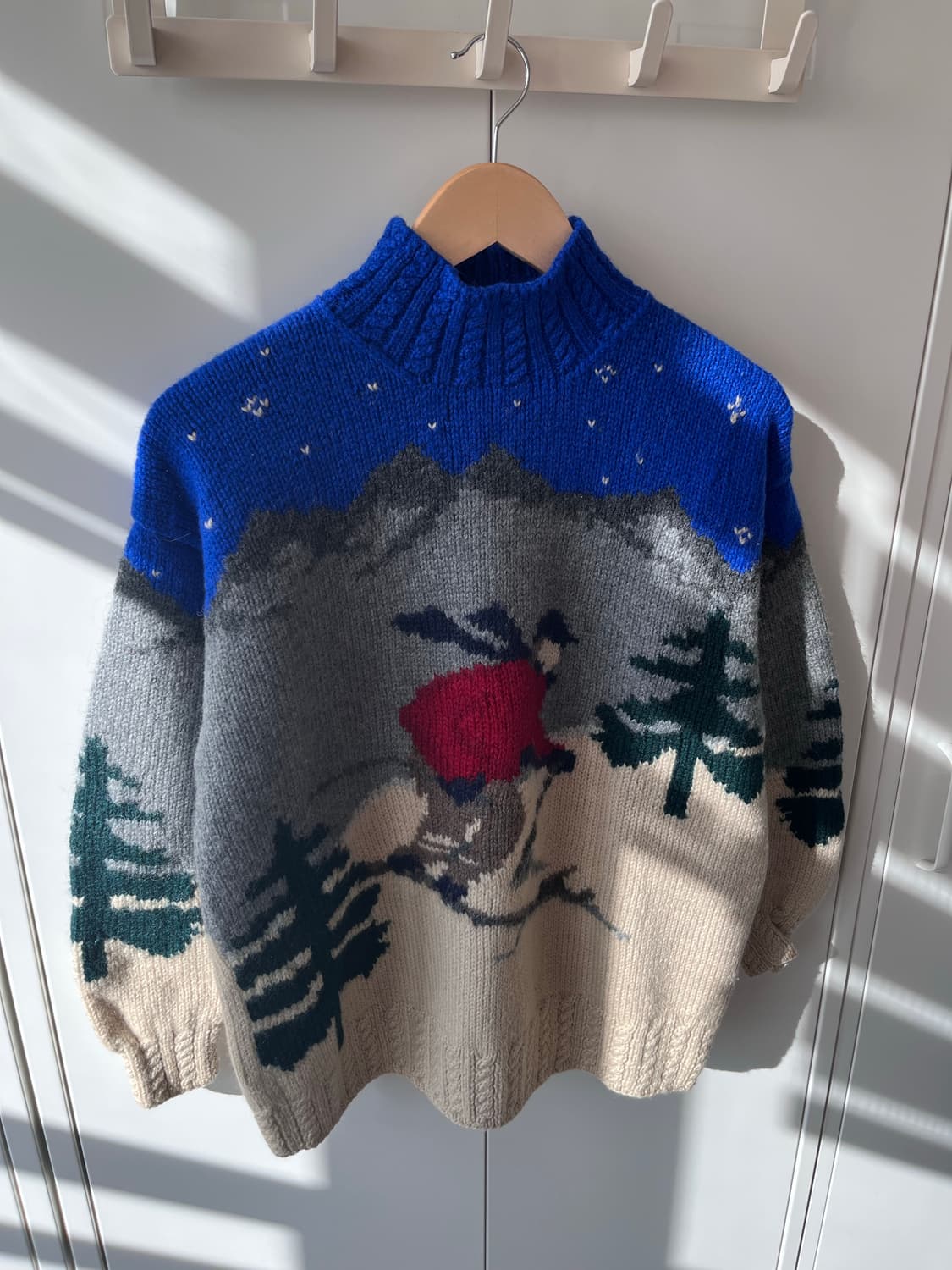 (Rare) 90‘ 폴로 랄프로렌 핸드메이드 스키 풍경 니트  상품이미지8