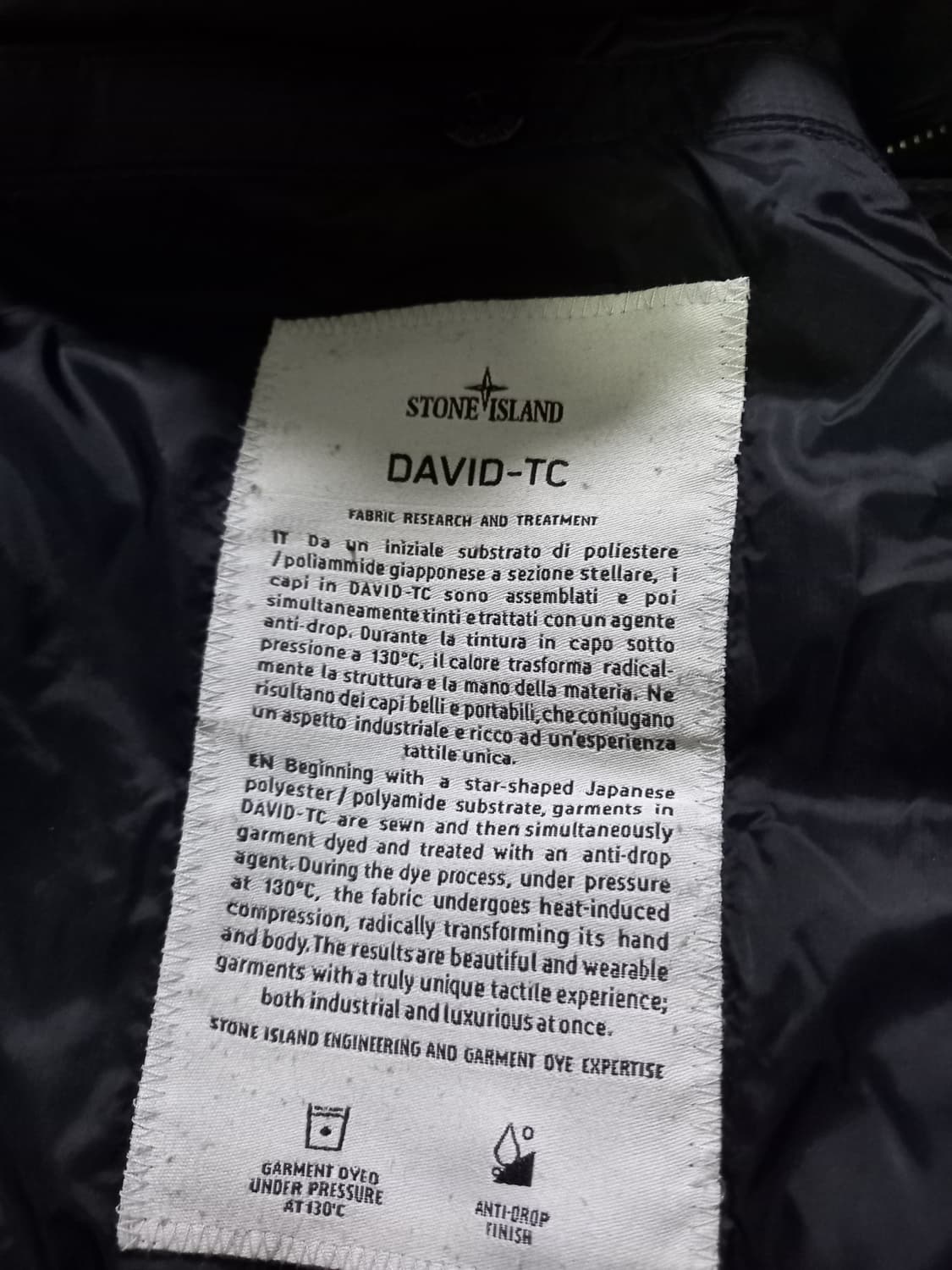 정품 스톤아일랜드 다비드 TC 야상 점퍼 자켓 95 / M 상품이미지7