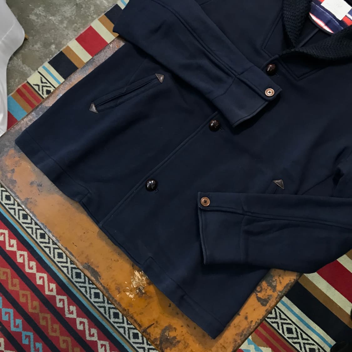 유나이티드 에로우즈 네이비 카라 가디건 자켓 남성 102 105 상품이미지4