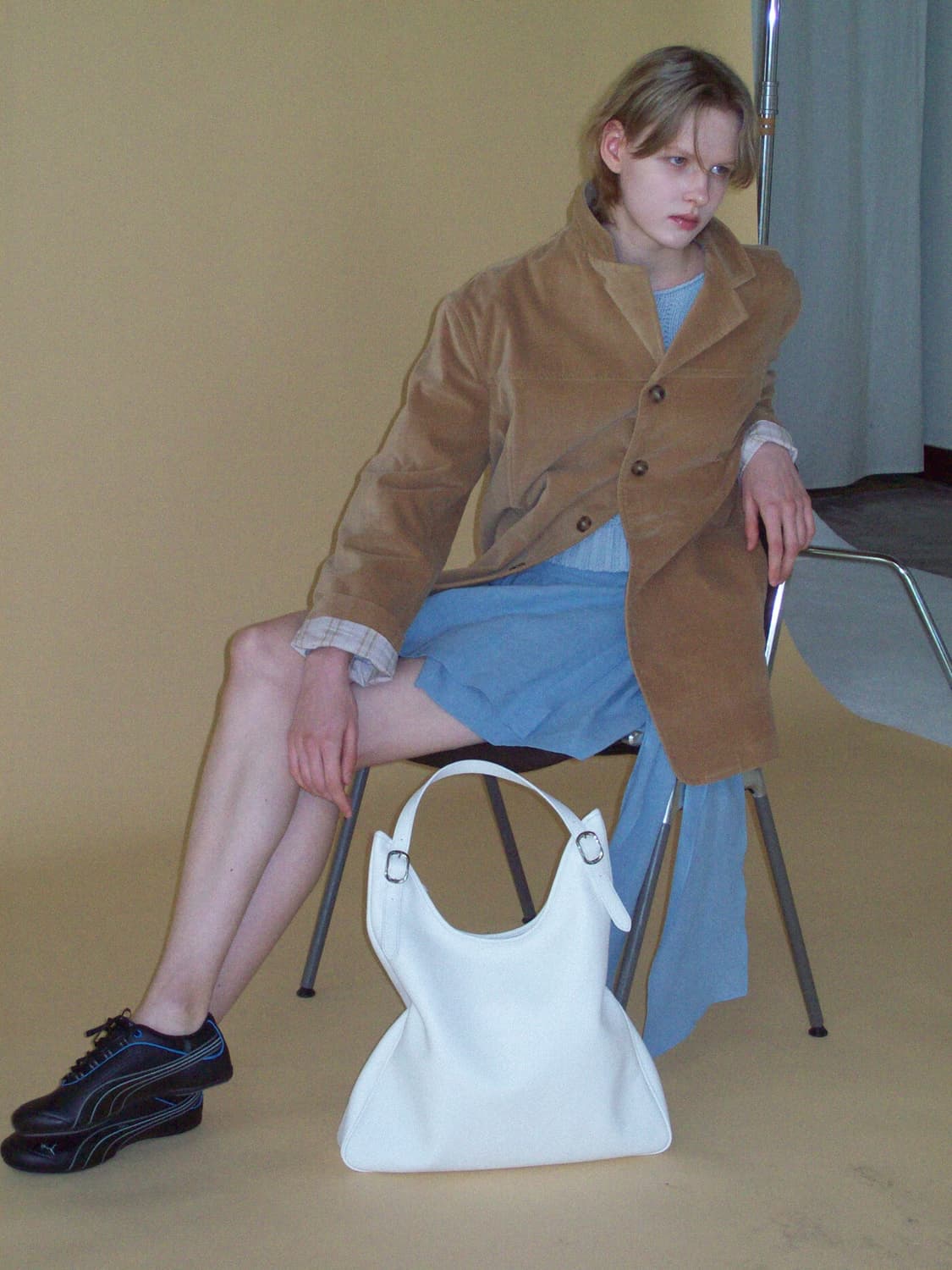 스무드무드 레터 카멜 코튼 자켓 상품이미지4