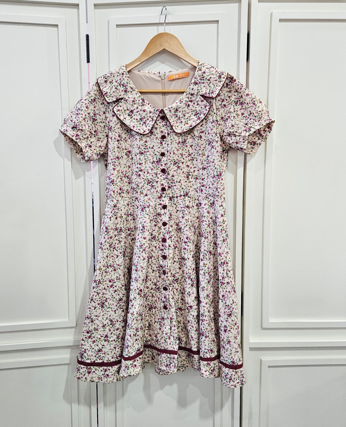 플라워 카라 원피스 상품이미지1