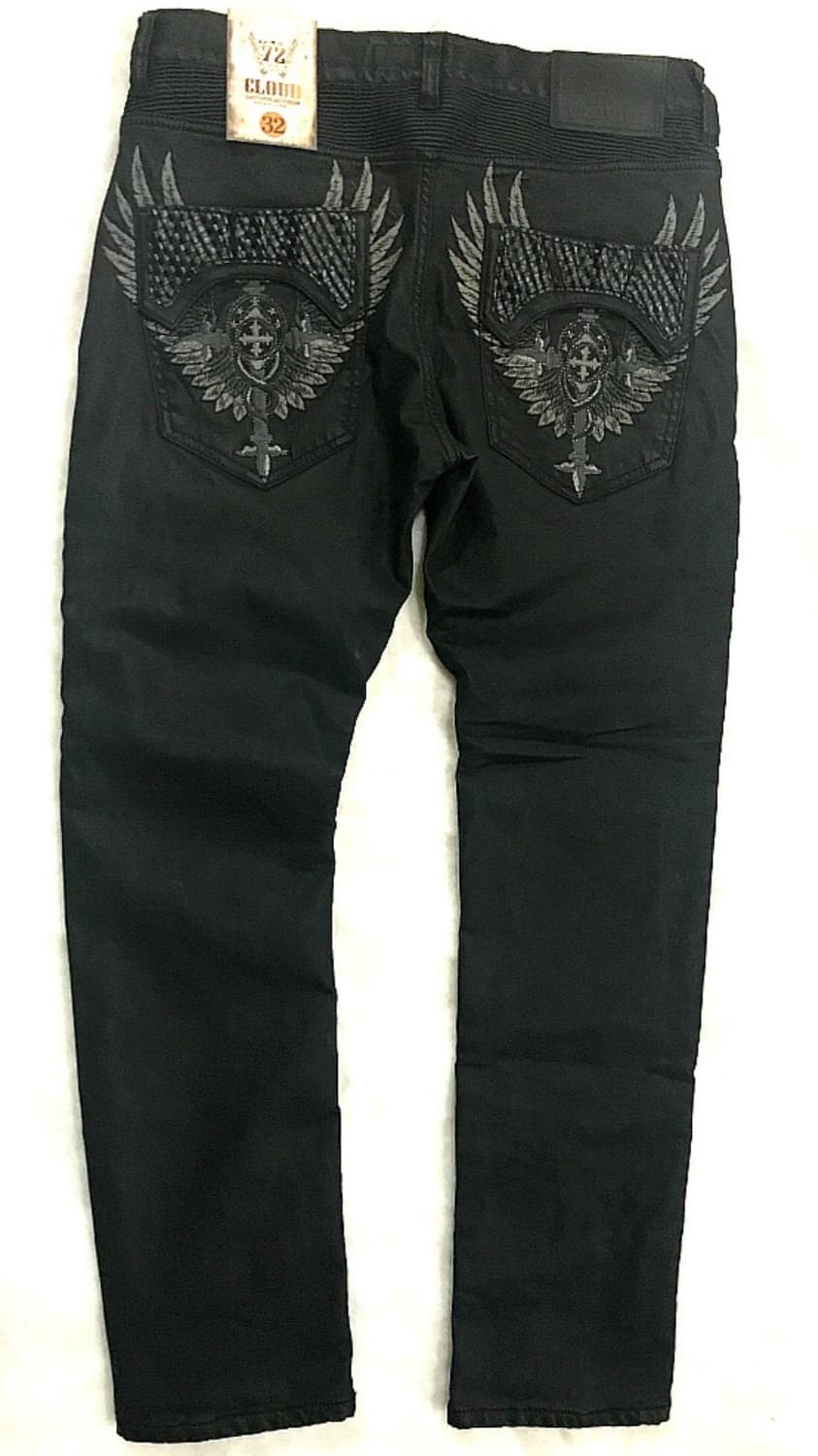 워싱자수 포켓 스티치 블랙 코팅진   상품이미지6