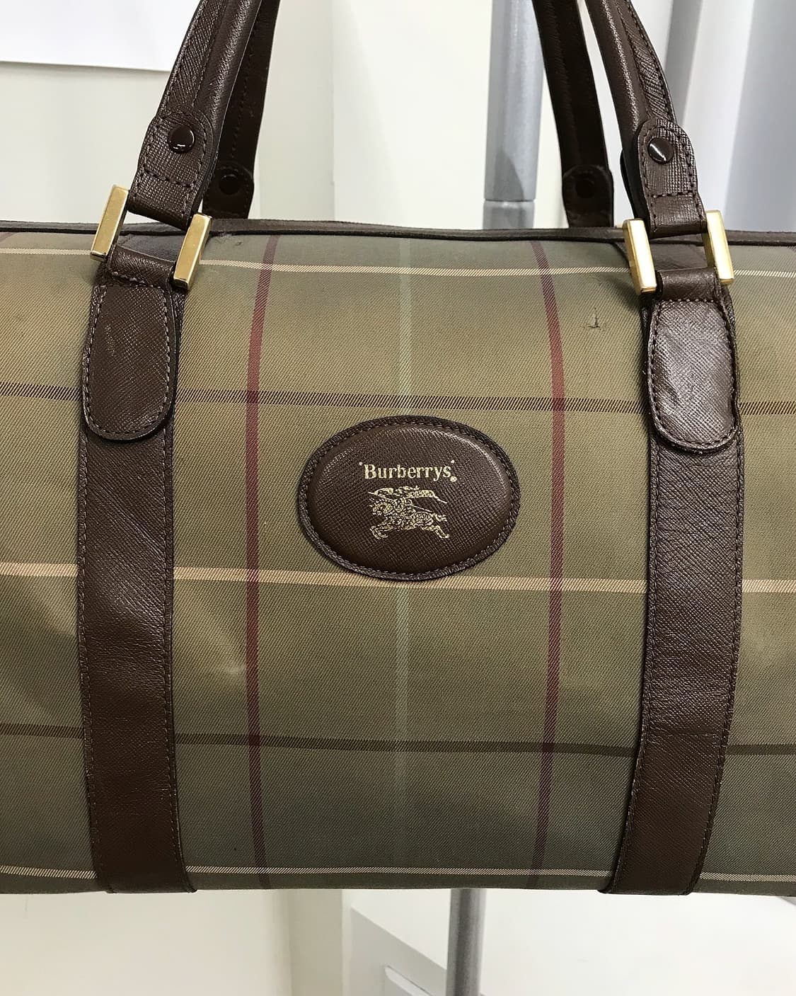 버버리 로고 체크 보스턴백 상품이미지2