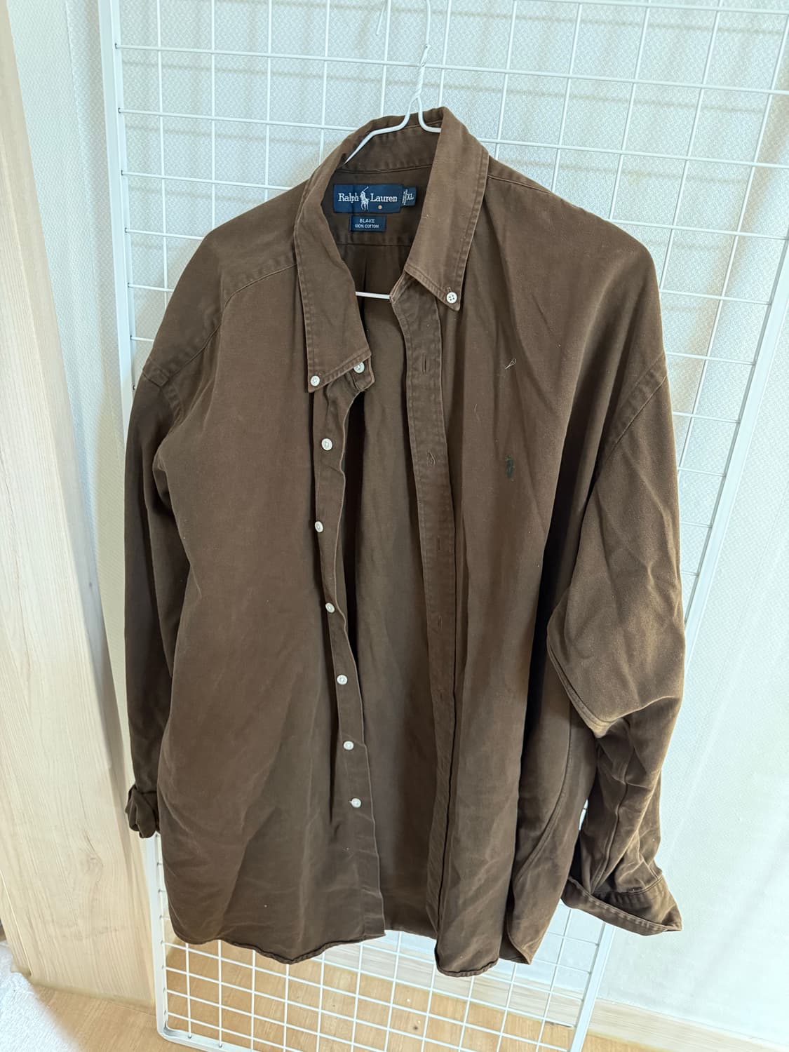 폴로 랄프로렌 블레이크 셔츠 XL 갈색 상품이미지4