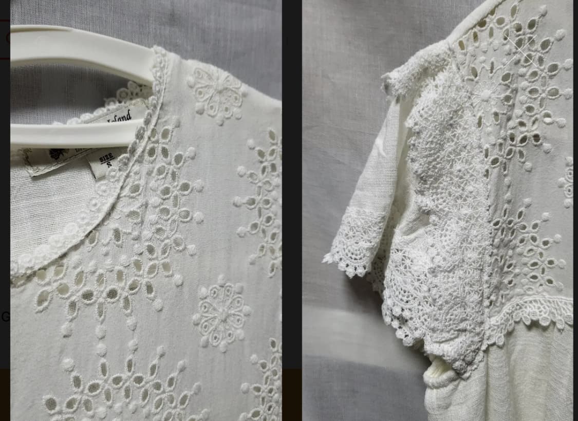 써스데이 화이트 레이스 미니 원피스 상품이미지4