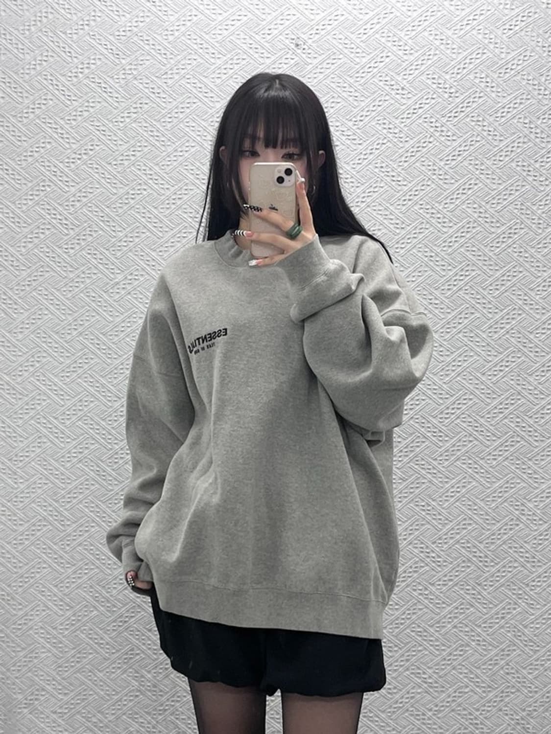 피어오브갓 에센셜 빈티지 모던 캐주얼 백로고 맨투맨 XXL C10547 상품이미지2