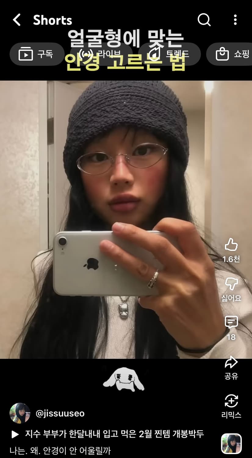 Y2K 긱시크안경 / 모델 서지수 안경 상품이미지1